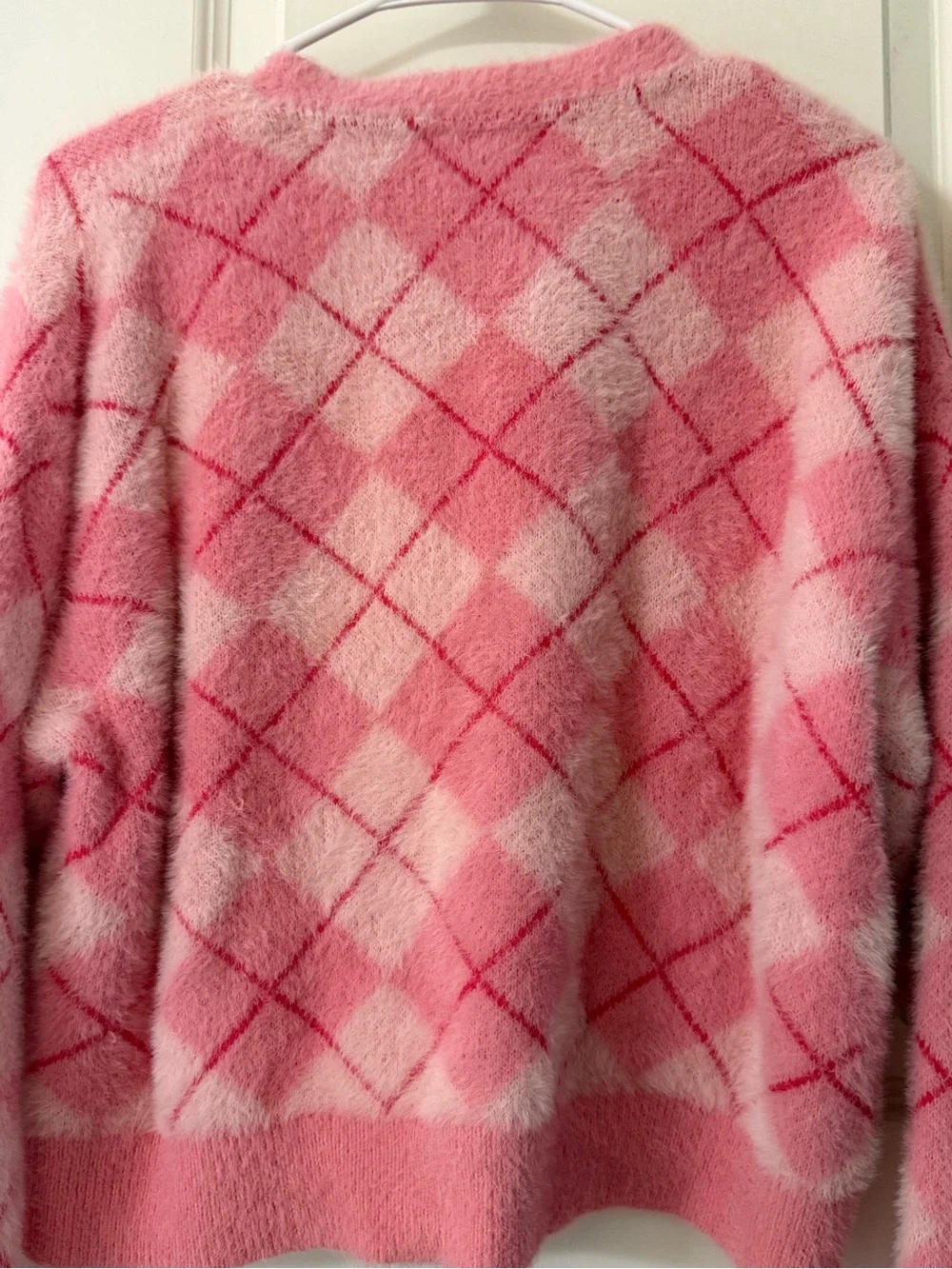 Wicked x Justice Pink Argyle Cardigan Kids XL (16/18)